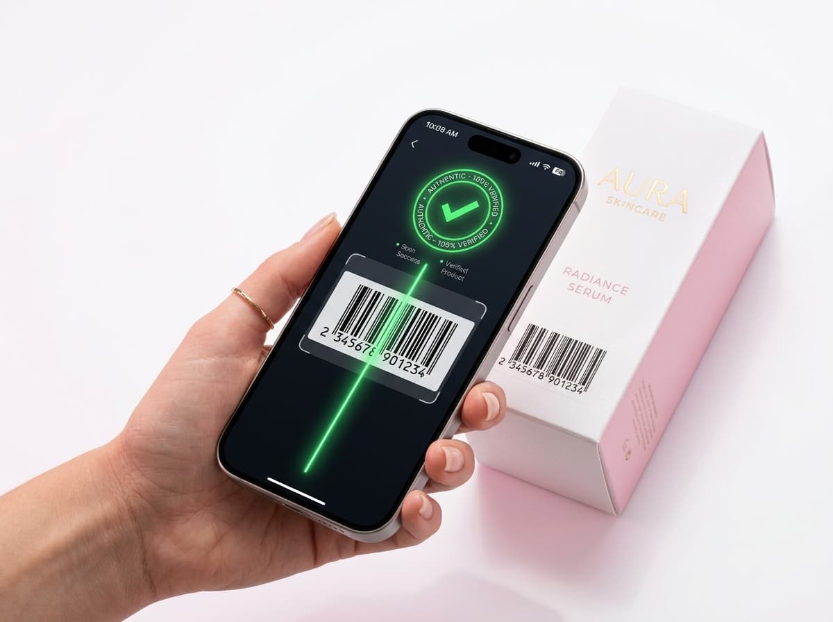 Scanning Colorfit packaging barcode with smartphone